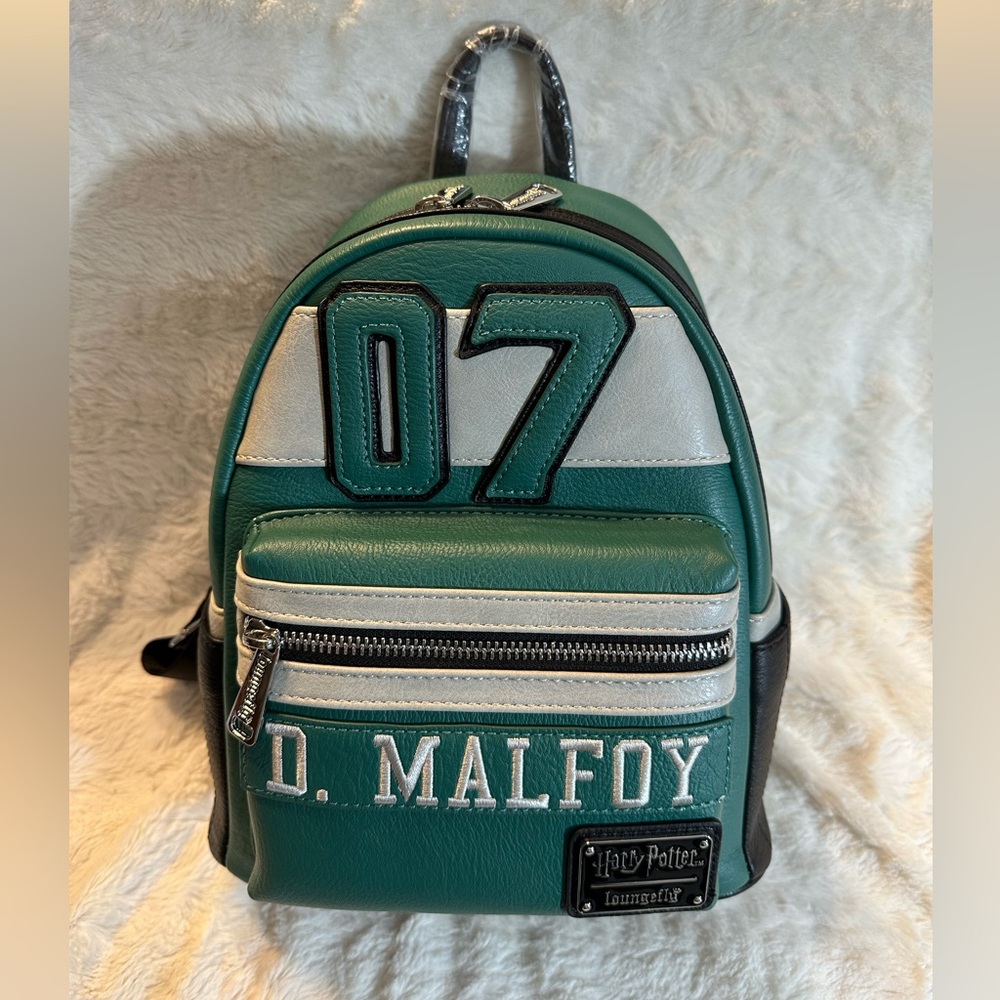 NEW Loungefly Harry Potter D Malfoy Slytherin Mini Backpack